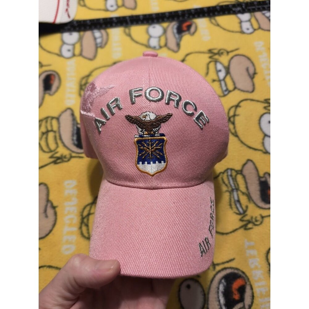 US Air Force Pink Cap Hat Military Adjustable Embroidered US Warriors